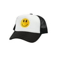 thumbnail image 1 of Top Headwear Youth Unisex Kids Snapback Smile Trucker Cap, Black/White, 1 of 4