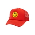 thumbnail image 1 of Top Headwear Youth Unisex Kids Snapback Smile Trucker Cap, Red, 1 of 4
