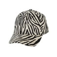 thumbnail image 1 of Top Headwear Zebra Print Baseball Cap - Black/White, 1 of 4