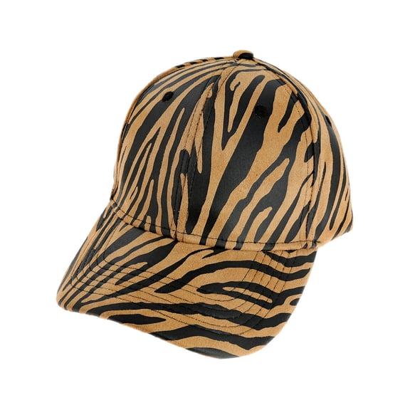 Top Headwear Zebra Print Baseball Cap - Brown