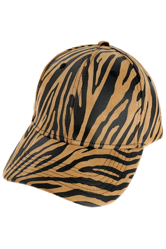 Top Headwear Zebra Print Baseball Cap - Brown