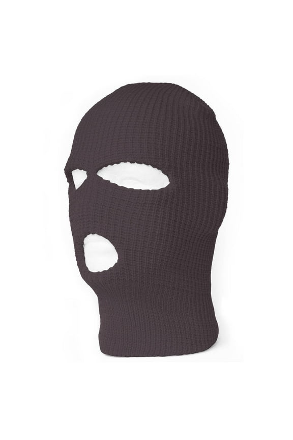Top Headwear's 3 Hole Face Ski Mask, Charcoal