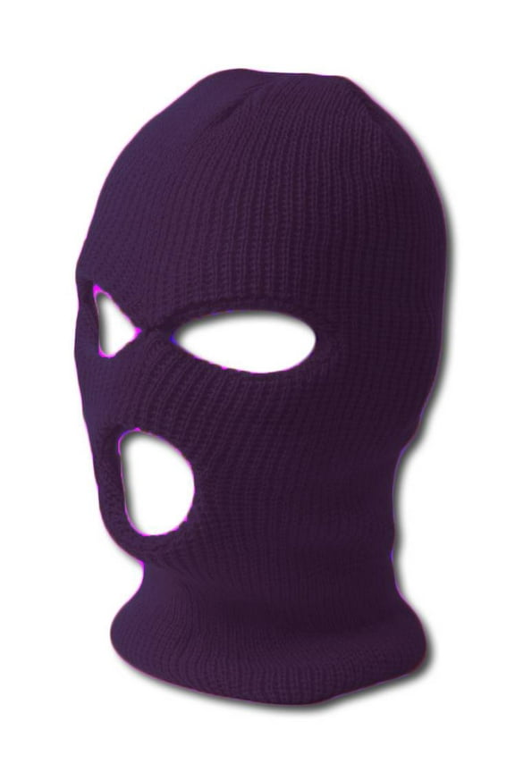 Top Headwear's 3 Hole Face Ski Mask, Purple