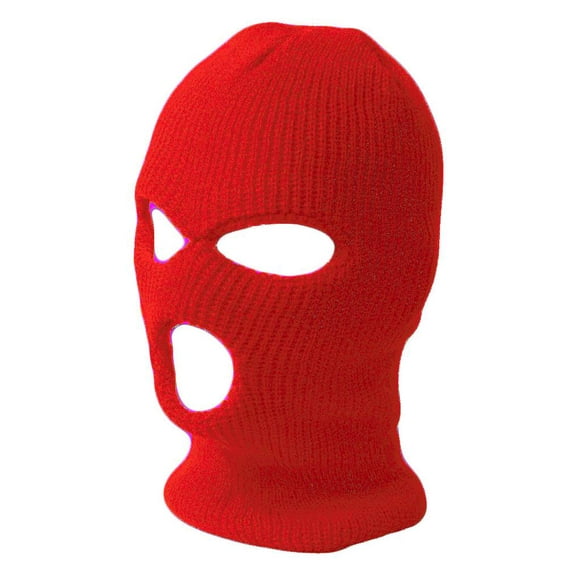 Top Headwear's 3 Hole Face Ski Mask, Red