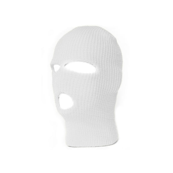 Top Headwear's 3 Hole Face Ski Mask, White