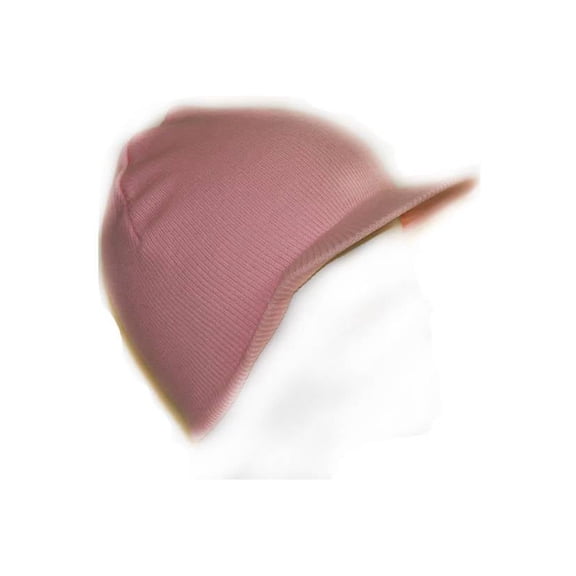 Top Headwear's Cuffless Winter Beanie w/ Visor Brim SMALL/MEDIUM - Pink