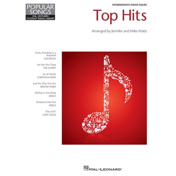 Pre-Owned Top Hits: Hal Leonard Student Piano Library Popular Songs Series Intermediate Level (Paperback) by Hal Leonard Corp (Creator), Mike Watts, Jennifer Watts