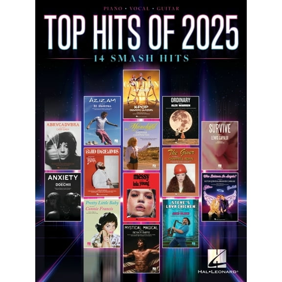 Top Hits of 2025: 14 Smash Hits Arranged for Piano, Voice, and Guitar with Full Lyrics, (Paperback)