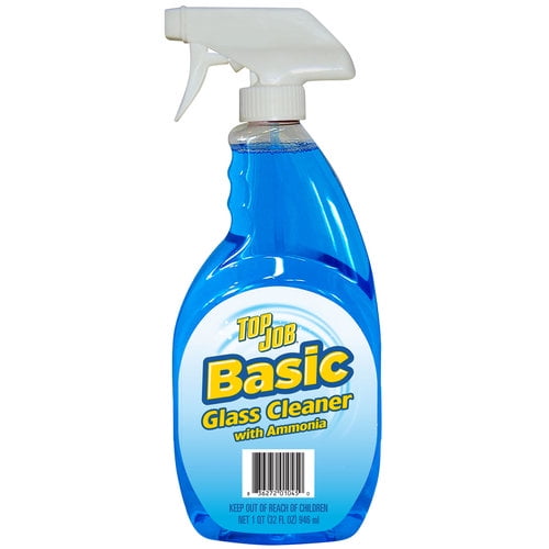 Top Job Basic Glass Cleaner with Ammonia, 32 fl oz