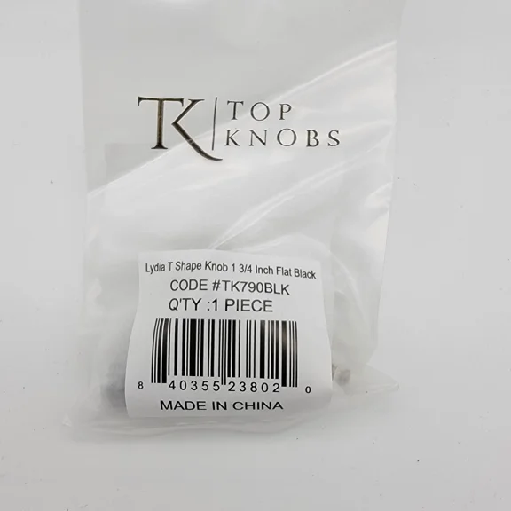 Top Knobs Serene 1-3/4 Inch Bar Cabinet Knob | Flat Black | Tk790Blk