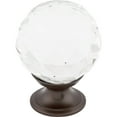 thumbnail image 1 of Top Knobs Tk126 Clear 1-3/8" Round Cabinet Knob From The Crystal Collection - Bronze, 1 of 7