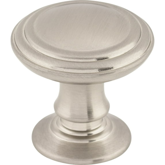 1-1/4" Reeded Knob - Brushed Satin Nickel