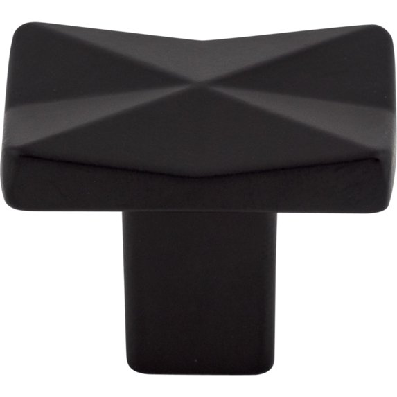 1-1/4" Square Quilted Knob - Flat Black