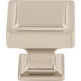 thumbnail image 1 of 1-1/4" Square Ascendra Knob - Brushed Satin Nickel, 1 of 7