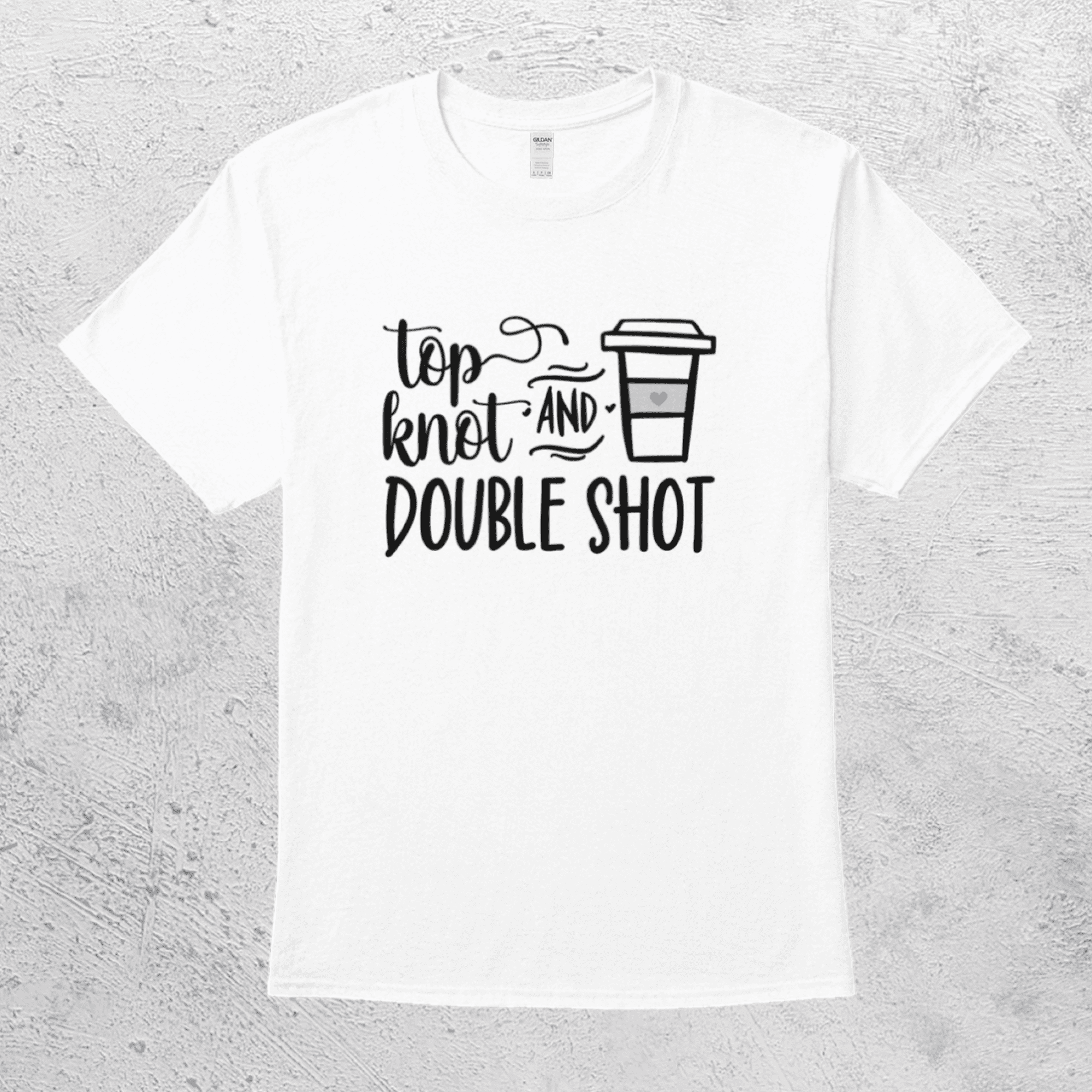 Top Knot And Double Shot Funny Mug Coffee Lover Shirt