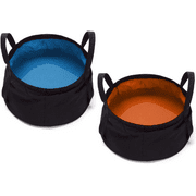 Top Lander 2-Pack Collapsible Buckets 2 Gallon Portable Camping Wash Basin Folding Water Container