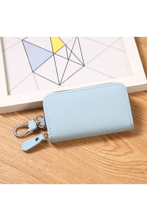 Top Layer Cowhide Multifunctional Household Key Bag Universal Car Key Bag Genuine Leather Zipper Key Bag Car Key Leather Bag Key Storage Bag
