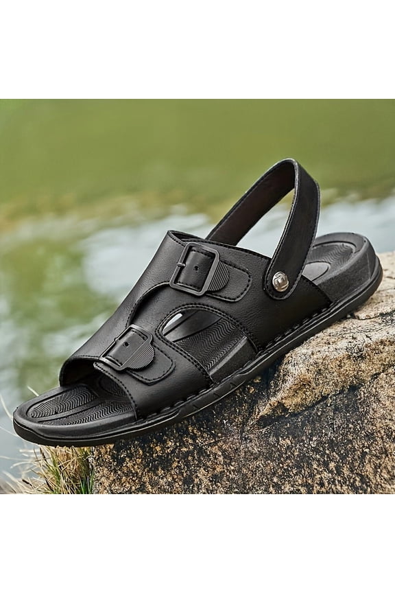 Top Layer Genuine Beach Shoes Summer Men'S Non-Slip 2-In-1 Slippers Indoor And Outdoor Casual Sandals