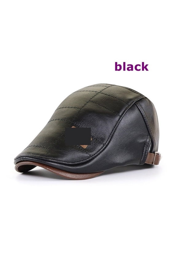 Top Level Leather Newsboy Cap Men Planas Duckbill Visor Hat Winter Autumn Warm Flat Caps Vintage Man Hats ,Beautiful Craftsmanship