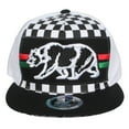 thumbnail image 1 of Top Level Men's Checkered Embroidered California Bear Hat Cap White Black OS, 1 of 2