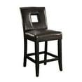 thumbnail image 1 of Weston Home Landen Faux Leather Keyhole Counter Height Stool, Set of 2, Brown, 1 of 6