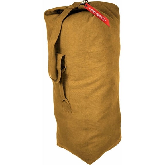 Top Load Heavyweight Cotton Canvas Tactical Military Duffle Bag Carryall Shoulder Storage Bulk Travel Bag (CoyoteBrowm, 21"x36")
