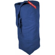 Top Load Heavyweight Cotton Canvas Tactical Military Duffle Bag Carryall Shoulder Storage Bulk Travel Bag NavyBlue, 21"x36"