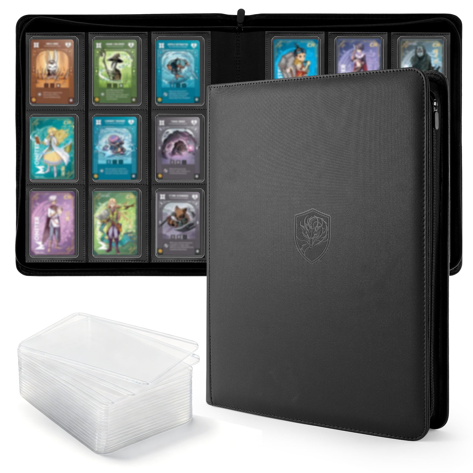 pokemon card binder that holds top loaders Trading 9-Pocket 324 Cards Pink pocket pages Toploader Binder,Toploader Hard Cases, 9-Pocket