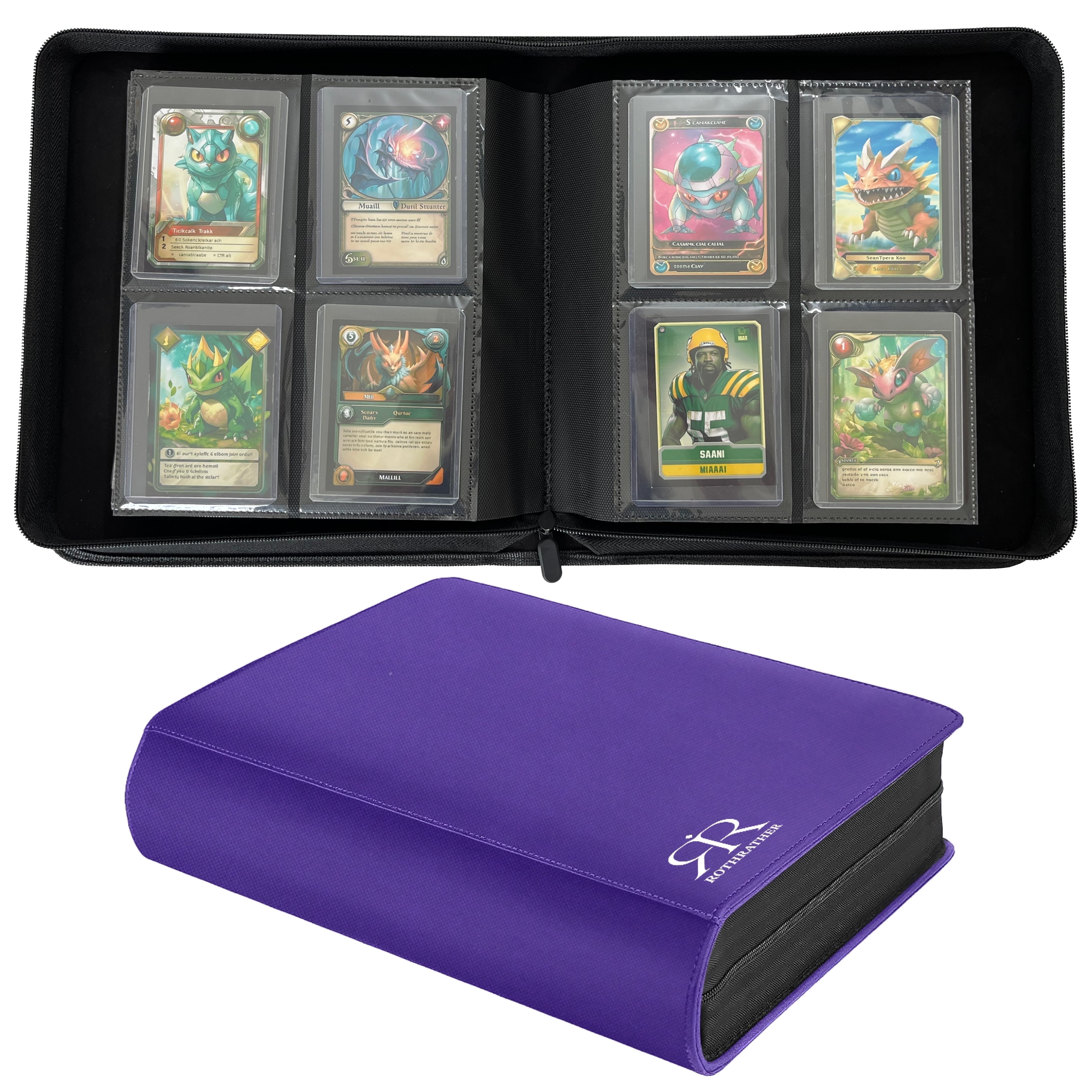 Top Loader Card Binder - Holds 160 Top Loaders - ROTHRATHER 4 Pocket Top  Loader Card Storage with Sleeves for 3" x 4" Card Holders for Trading Cards  or Sports Cards (4 Pockets, Purple ) - Walmart.com