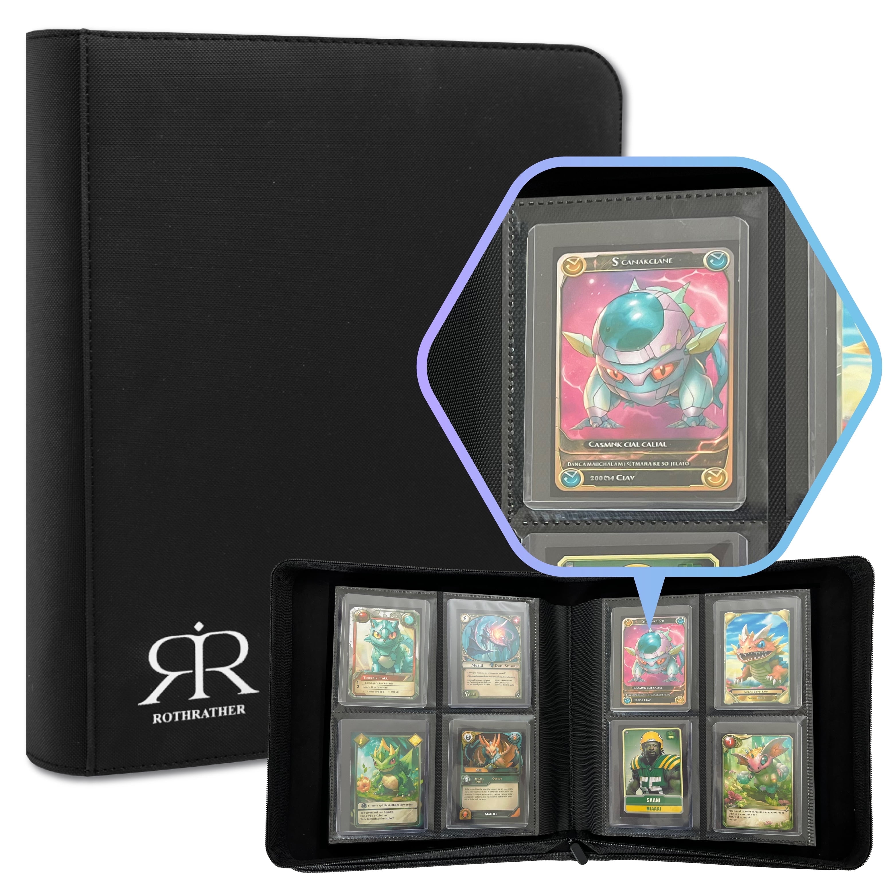 trading card binder that holds top loaders Toploader Binder Holds 128 Top Loaders - 4 Pocket Top Loader Binder for 3 x  4 Rigid Card Holders for Trading Cards or Sports Cards Model A