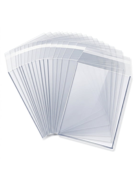 Top Loader Sleeves 100 Pack, Resealable Team Bags for 35-75 PT Rigid Top Loader Card Holders - Penny Sleeves for 3"X4" Top Loaders Trading Card