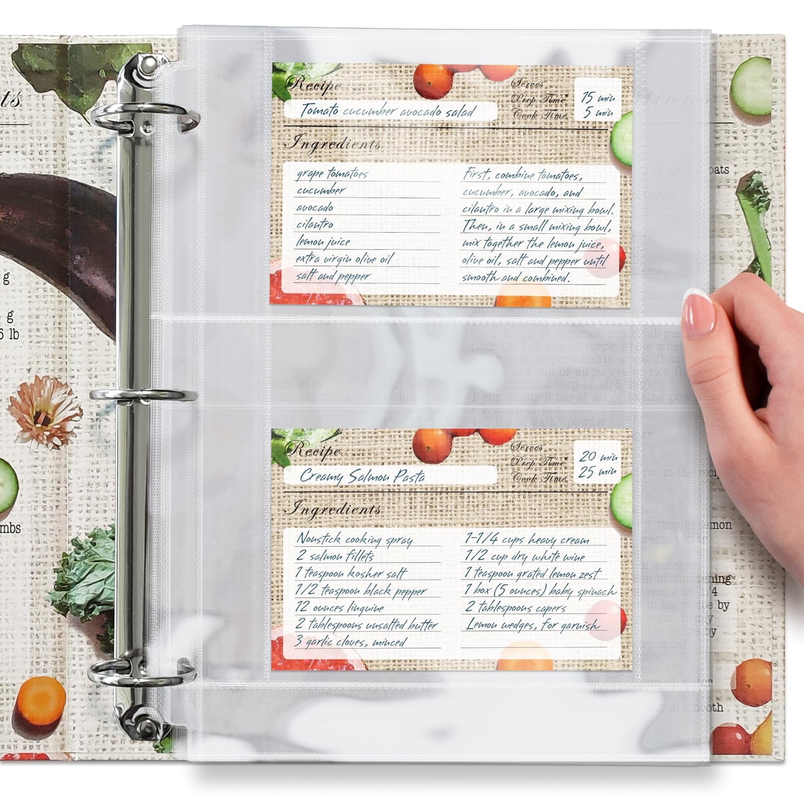 recipe card sleeves 3x5 Amazon.com: Recipe Card Protectors, 3x5 Inches, Clear Plastic Sleeves, 100  Pack (3×5'') : Office Products