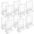 thumbnail image 1 of Top Loading Clear Acrylic T-Frame Sign Holder 4" Wide x 6'' High-Vertical, 10-Pack, 1 of 6