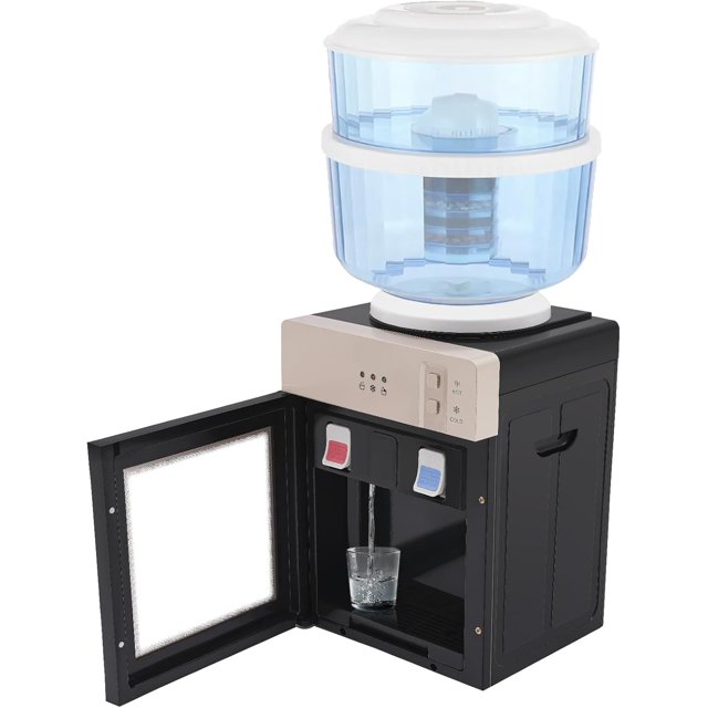 Top Loading Countertop Water Cooler Dispenser - Hot, Cold & Warm Water With Stainless Steel Tank For Home & Office