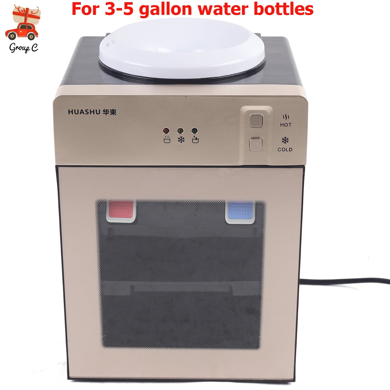 Top Loading Countertop Water Dispenser Hot Cold Water Cooler Drinking Machine