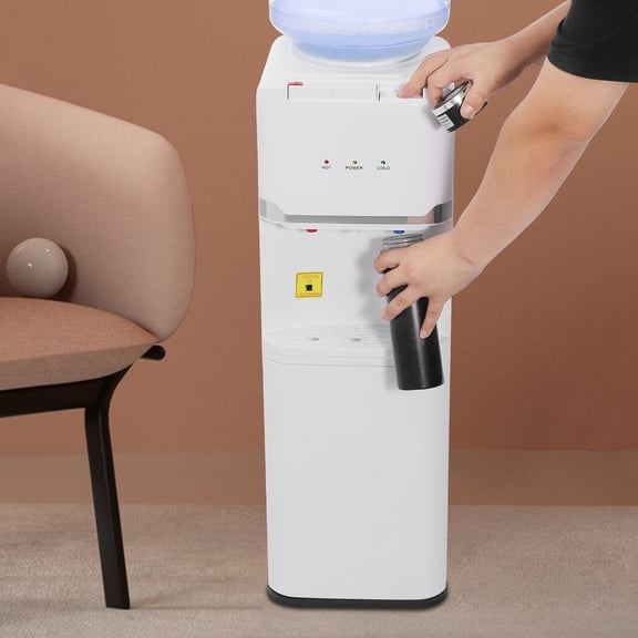 Top Loading Hot & Cold Water Cooler Dispenser Machine Countertop 5 Gallons for Home and Business Use