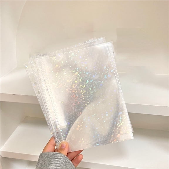 Top Loading Photocard Sleeves for 6 Ring A5 Binder, Double 4 Pocket Photo Pages and Sheet Protectors