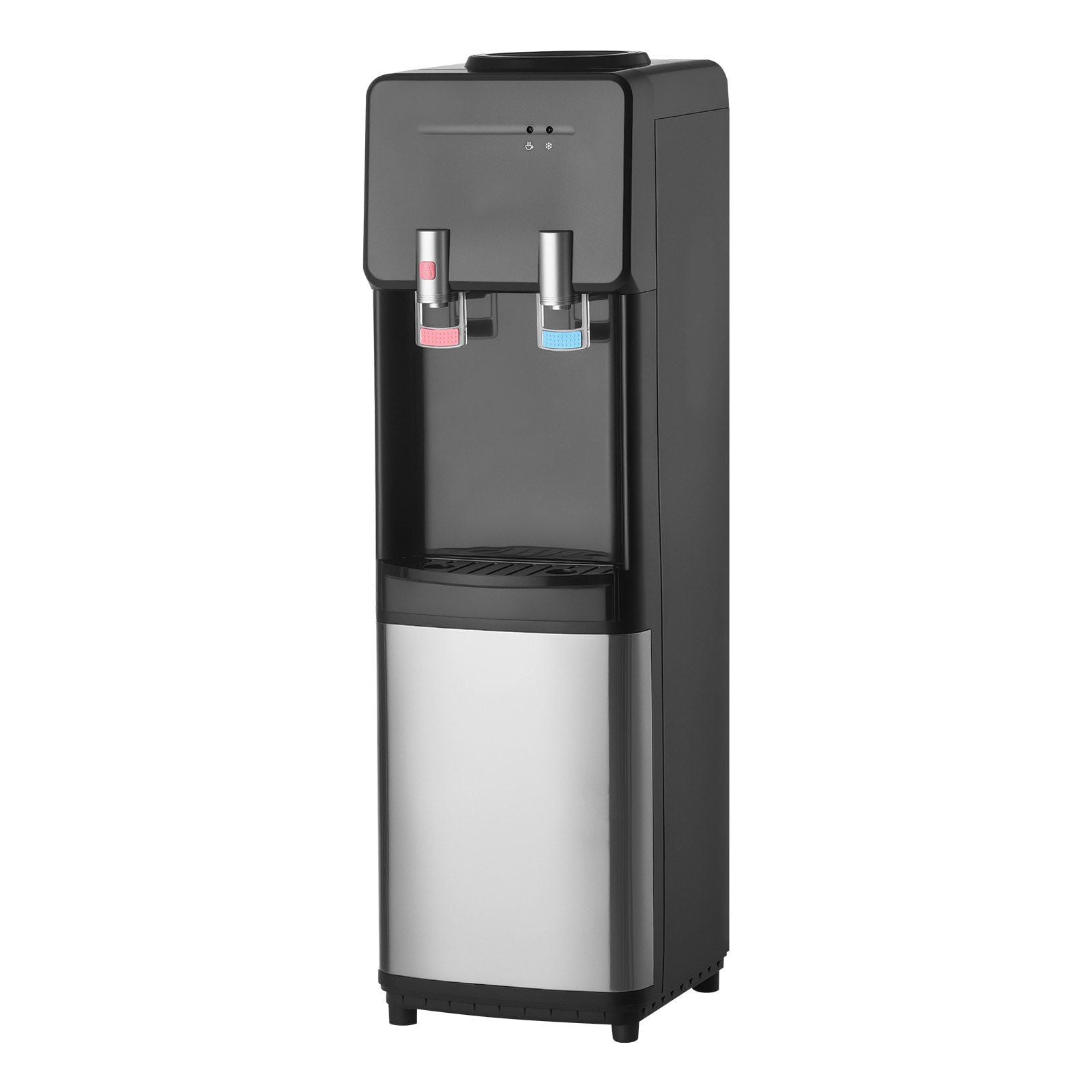 Top Loading Water Cooler Dispenser for 3 or 5 Gallons Jugs, Stainless Steel Hot and Cold Water Machine with Child Safety Lock, Intelligent Temperature Control, Easy Cleaning, Ideal for Home & Office