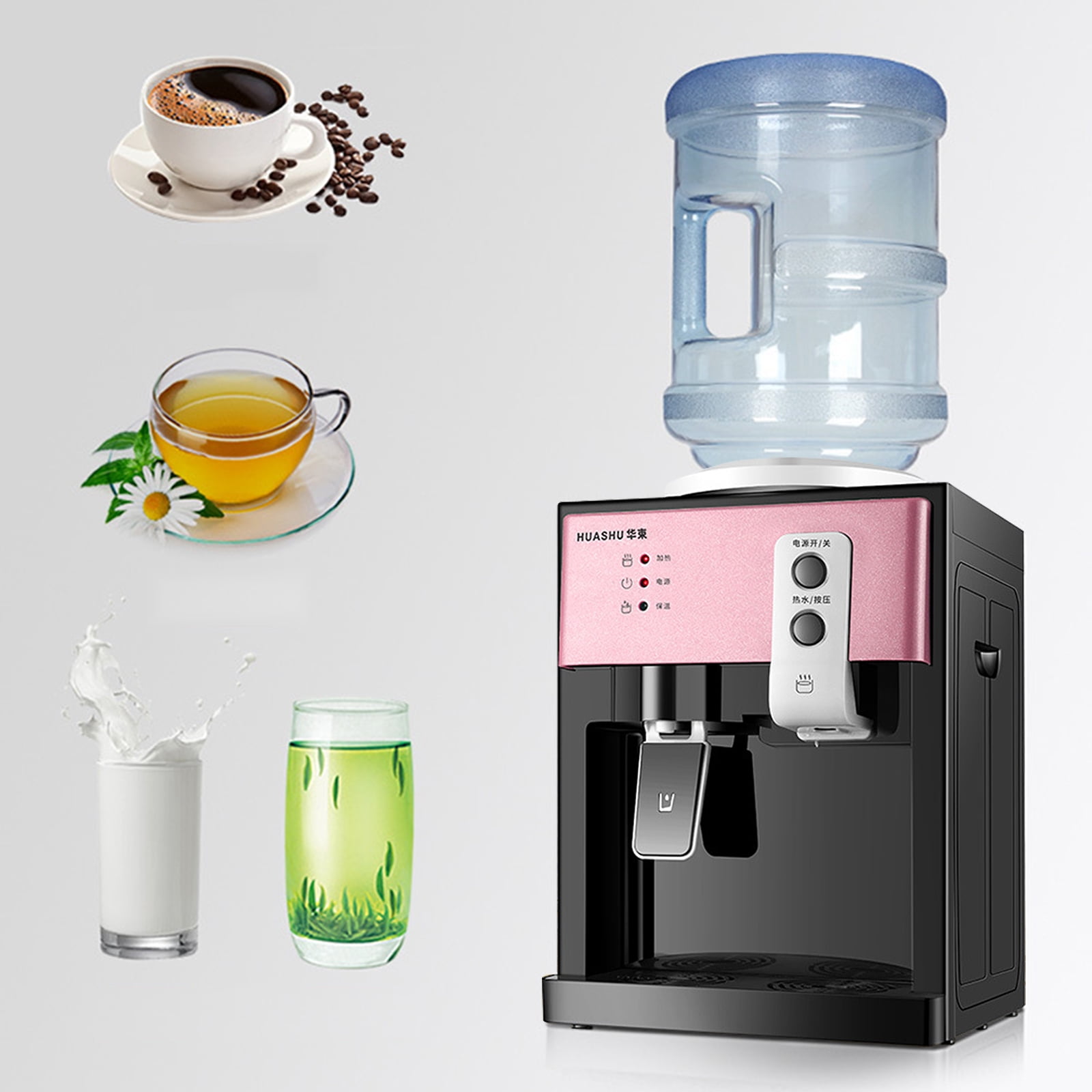 Top Loading Water Cooler Water Dispenser, 3 Temperature Settings - Hot, Cold & Warm Water for All Season, Electric Water Dispenser for Home, Office, Restaurant, Rose gold