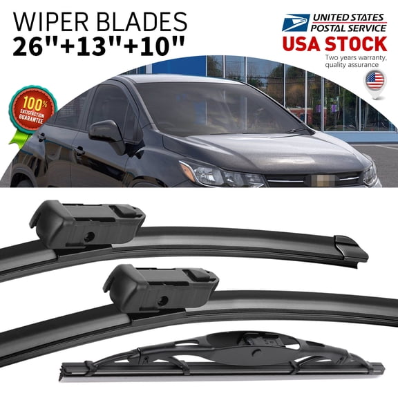 Top Lock 26"+13"+10" Windshield Wiper Blades Fit for 2013-2022 Chevrolet Chevy trax (Set of 3)