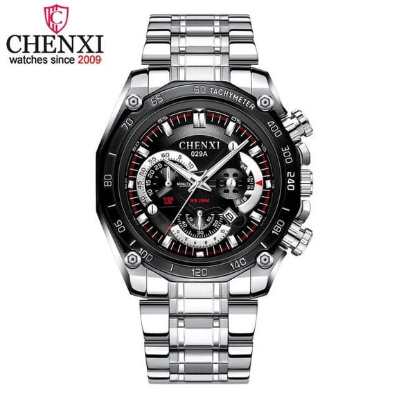 Top Luxury Brand CHENXI Men Wratches Male Complete Calendar Clock Steel Band Watch Mens Reloj Hombres Man Quartz Wristwatches