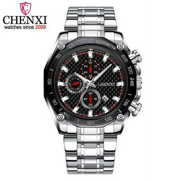 Top Luxury Brand CHENXI Men Wratches Male Complete Calendar Clock Steel Band Watch Mens Reloj Hombres Man Quartz Wristwatches