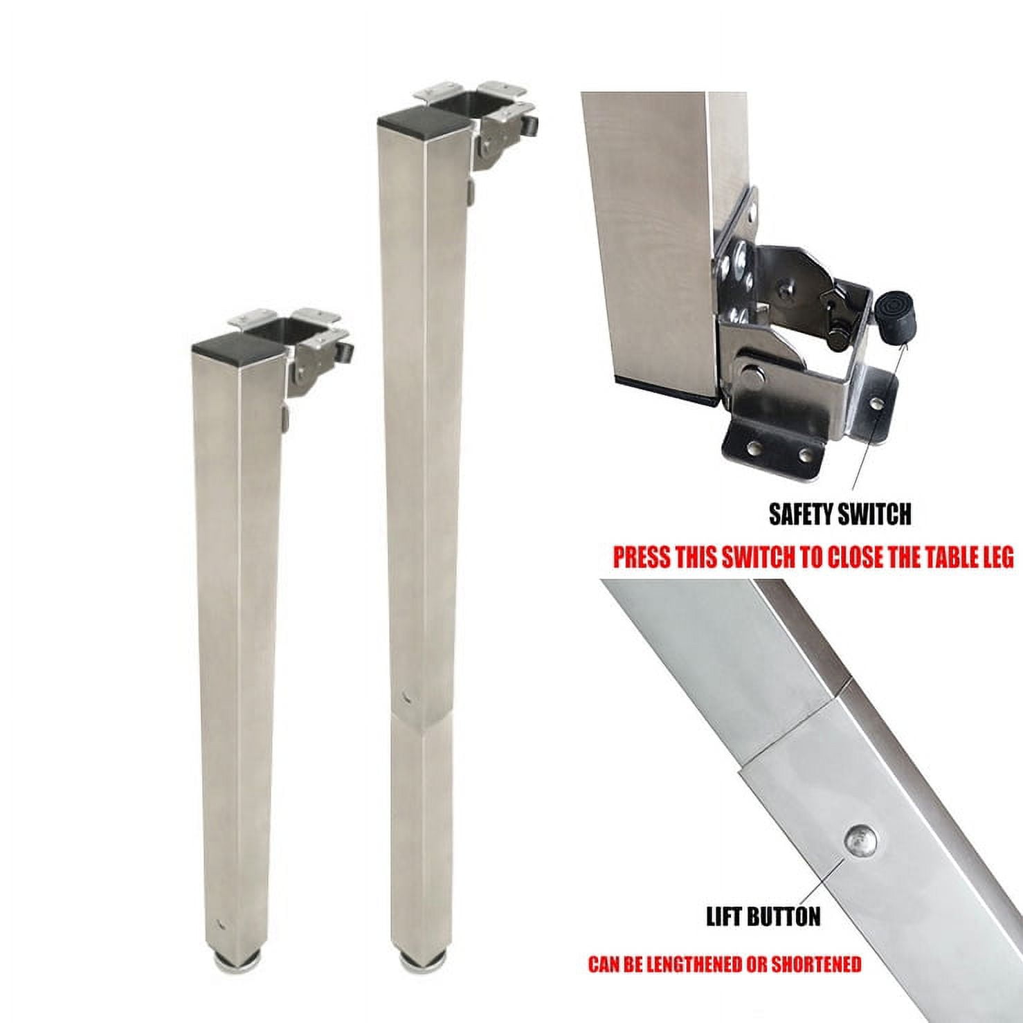 TopMax RV Foldable Height Adjustable Table Leg Remove Your VLeg