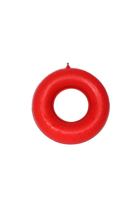 Inflatable Rubber Ring Cushion Travel Pillow, Red, 18 Inch