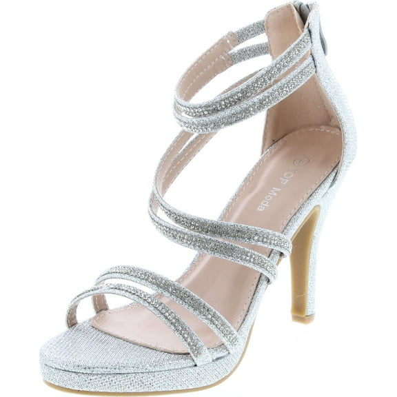 Top Moda Dressy Formal Sandals High Heel Ankle Strap Open Toe Sandals