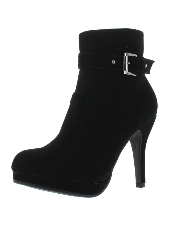 GEORGE-15 Women's Strap Buckle Stiletto Heel Ankle Booties