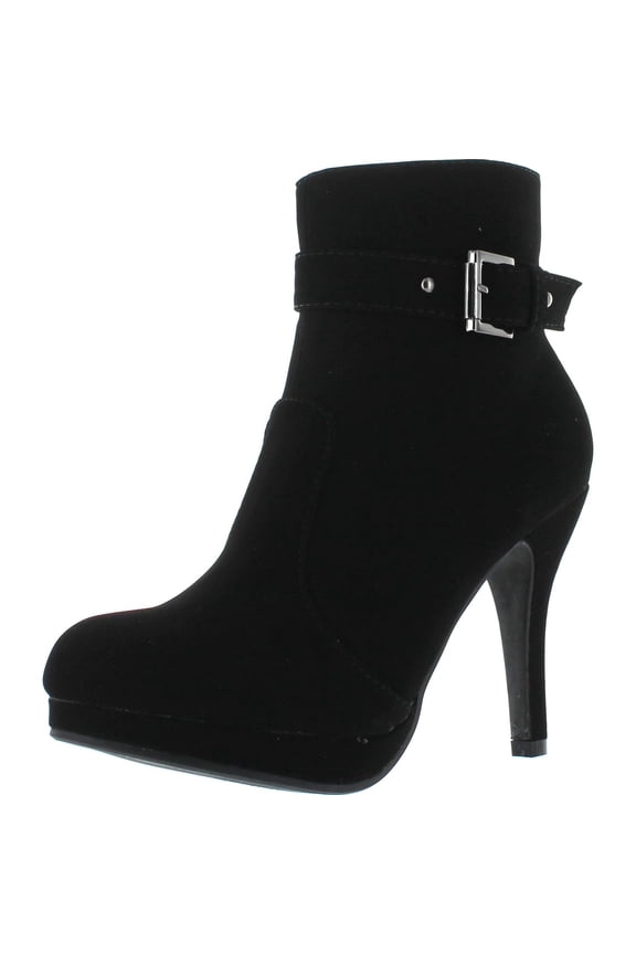 GEORGE-15 Women's Strap Buckle Stiletto Heel Ankle Booties