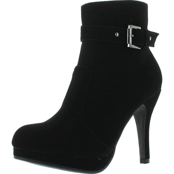 Top Moda GEORGE-15 Women's Strap Buckle Stiletto Heel Ankle Booties