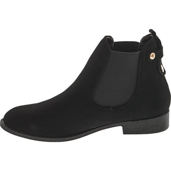 Top Moda LA-5 Pull-On Low Heel Slip-On Chelsea Ankle Booties