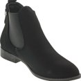 thumbnail image 1 of Top Moda LA-5 Women's Pull-On Block Heel Slip-On Elastic Panel Chelsea Ankle Boots BLACK 7.5, 1 of 3